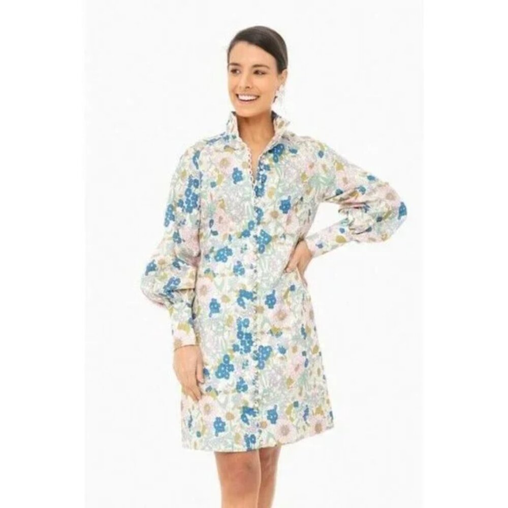 Beulah London Mini Dress Floral Button Medium New Retro Mod Tuckernuck